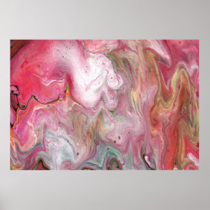 Candle Soft Pink Green Abstrakt Poster drucken