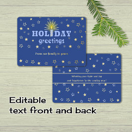 Candle stars Winterurlaub Grüße Foil Card Folien Feiertagskarte