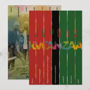 Candle Stripes Kwanzaa Card Karte