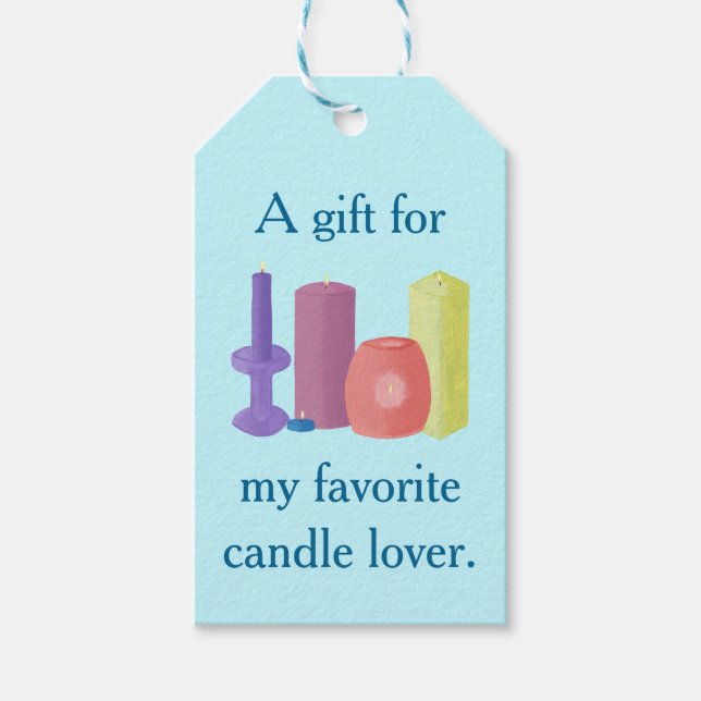Candle-Themed Candles Gift Tags Geschenkanhänger (Vorderseite)