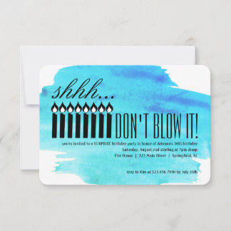 Candle Überraschung Shhh... BLOW ES NICHT! Geburts Einladung