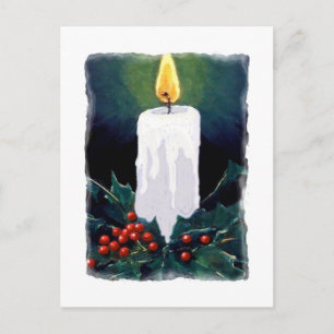Candle und Holly malen: Weihnachten