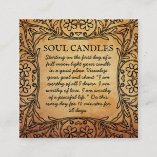 Candle-Zauberanleitung Quadratische Visitenkarte