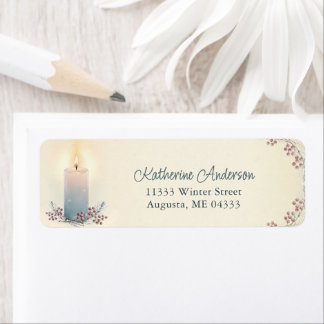 Candlelight Christmas Holiday Custom Address