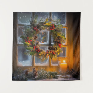Candlelight Kranz Tapestry Wandteppich