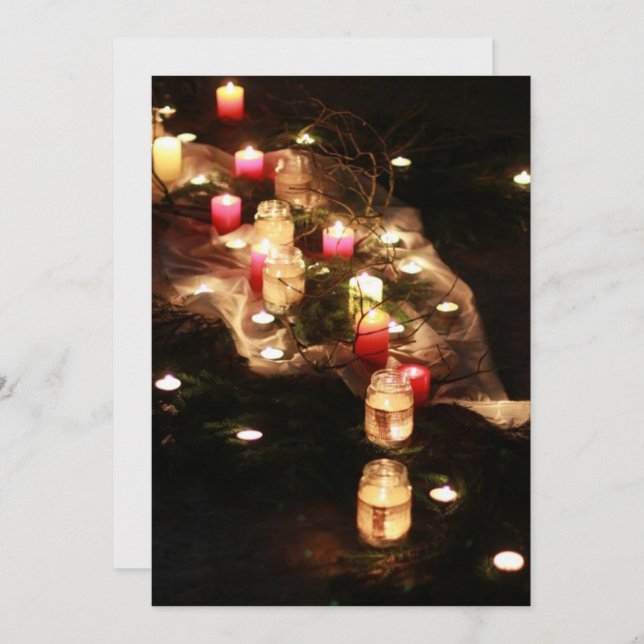 Candlelight Magic Abend Einladung - Anpassen (Vorne/Hinten)