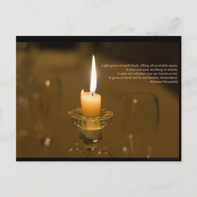 Candlelight Post Card Postkarte (Vorderseite)