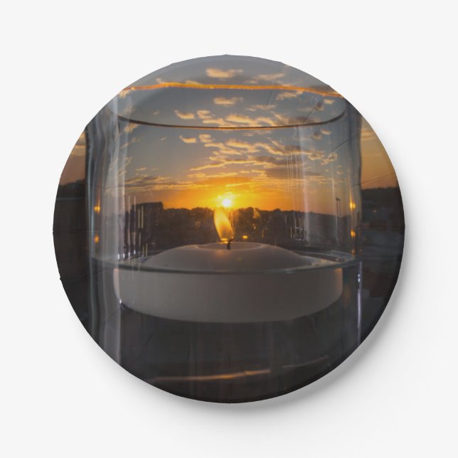 Candlelight Sunset Pappteller (Vorderseite)