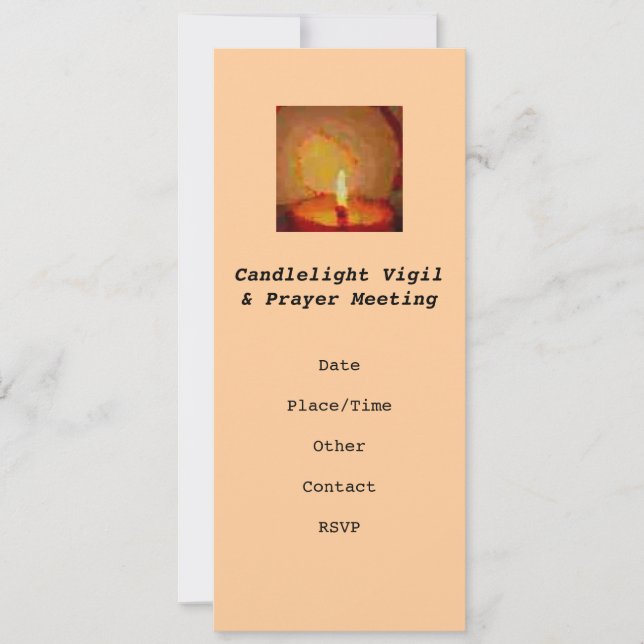 Candlelight Vigil Ankündigung (Vorderseite)