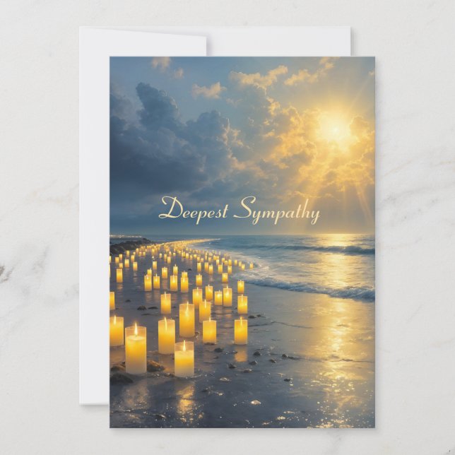 Candlelights on the coast in the dark, sympathy  (Vorderseite)