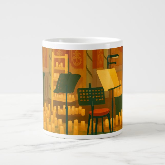 Candlelit Prelude - Music Room, Brighton Pavillon Jumbo-Tasse (Vorderseite)
