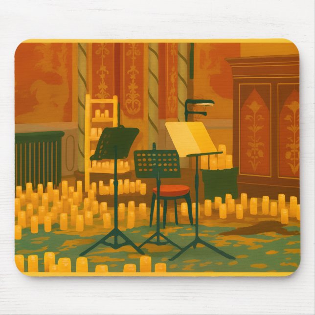 Candlelit Prelude - Music Room, Brighton Pavillon Mousepad (Vorne)