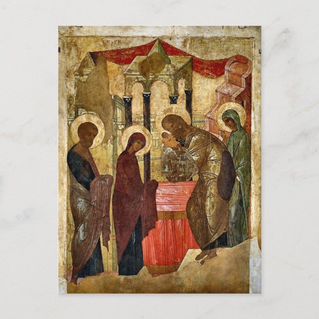 Candlemas-Orthodoxe Christliches Symbol Postkarte (Vorderseite)