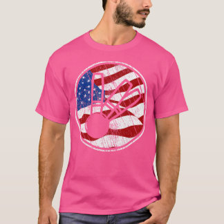 Candlepin Bowling American Flag Candlepin Bowling T-Shirt