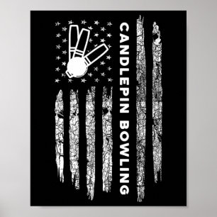 Candlepin Bowling - Vintag Candlepi Poster