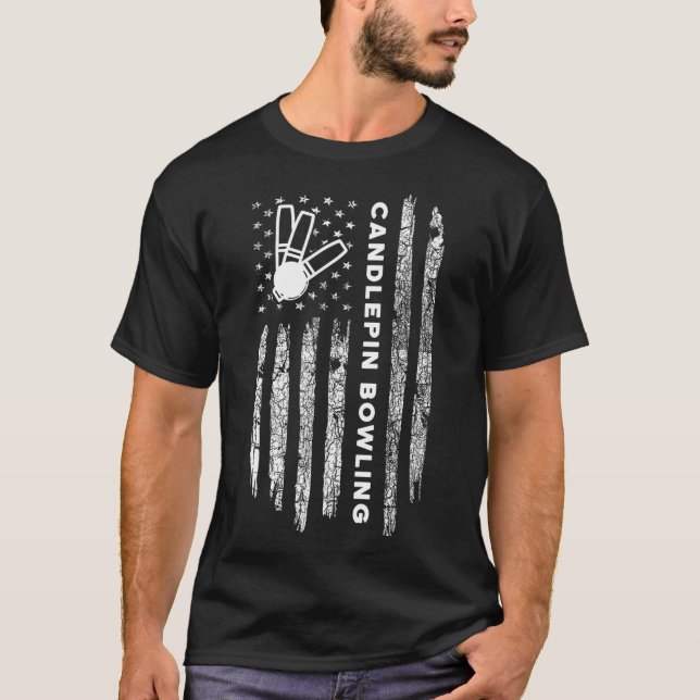 Candlepin Bowling - Vintag Candlepi T-Shirt (Vorderseite)
