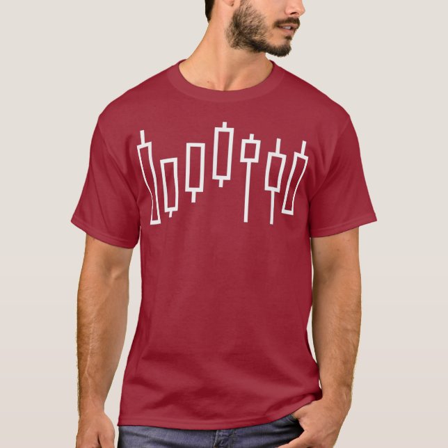 Candlestick Day Trader Forex Stock Trader T-Shirt (Vorderseite)