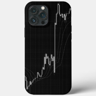 Candlestick-Diagramme Forex Schwarz-Weiß Case-Mate iPhone Hülle