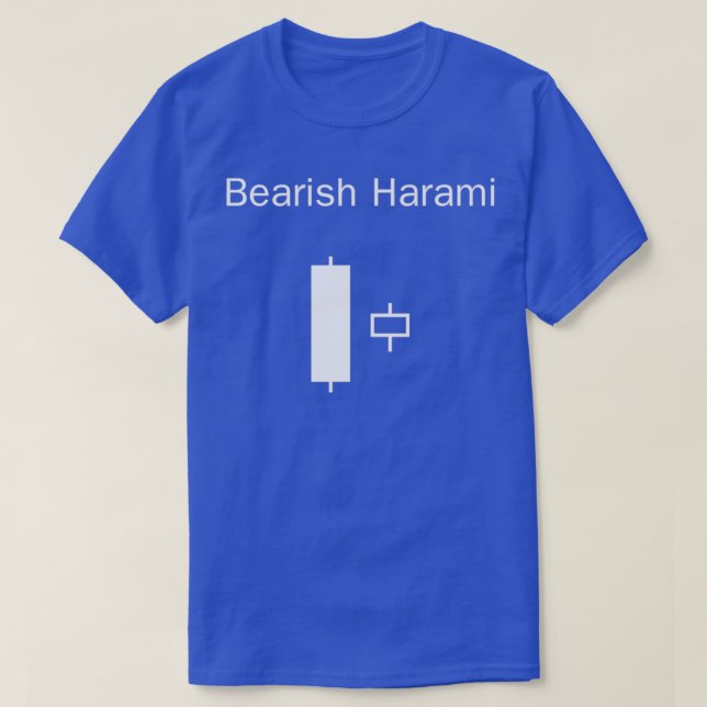 Candlestick Pattern BlackampWhite Bärish Harami T-Shirt (Design vorne)