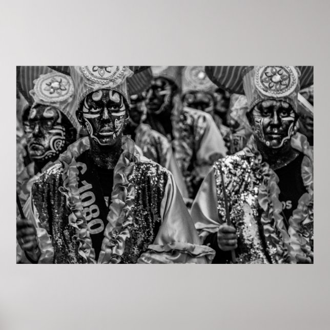 Candombe-Drummer bei Anrufen Parade, Montevideo, u Poster (Vorne)