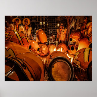 Candombe-Trommeln werden gedämpft, Montevideo, Uru Poster