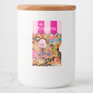 Candy 16 . Geburtstag Ice Cream Monogram Lebensmitteletikett