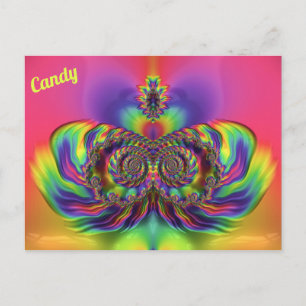 CANDY ~ 3D-Entwurfsmuster ~ Mehrfarben Postkarte