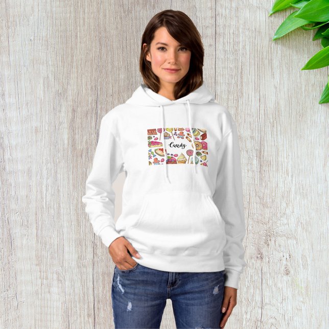Candy and Dessert Doodles Sweet Leckereien Muster Hoodie (Von Creator hochgeladen)