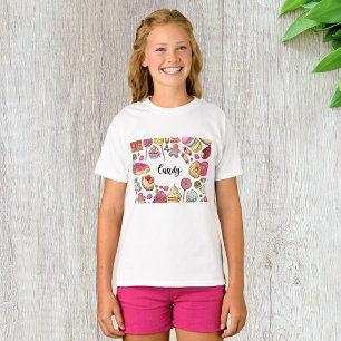 Candy and Dessert Doodles Sweet Leckereien Muster T-Shirt