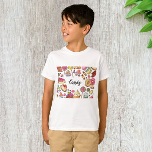 Candy and Dessert Doodles Sweet Leckereien Muster T-Shirt