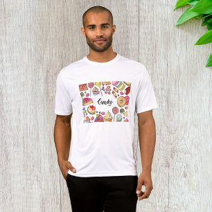 Candy and Dessert Doodles Sweet Leckereien Muster T-Shirt