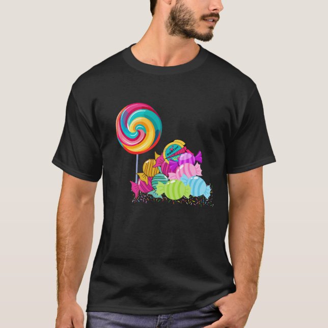 Candy and Lollipop T - Shirt: Sweet Happy T-Shirt (Vorderseite)