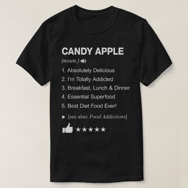 Candy Apple Definition bedeutet Funny T-Shirt (Design vorne)