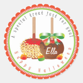 CANDY APPLE FALL HALLOWEEN RUNDER AUFKLEBER