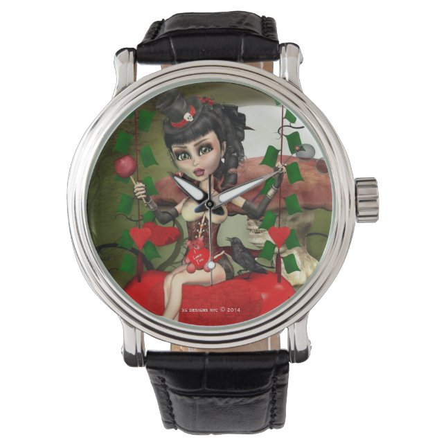 Candy Apple Liebe Gothic Lolita Art Watch Armbanduhr (Vorderseite)