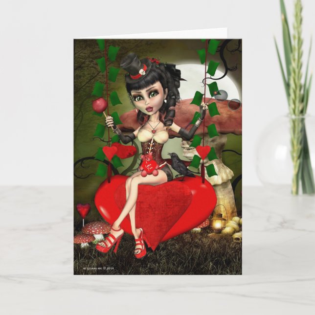 Candy Apple Liebe Gothic Lolita Note Card Karte (Vorderseite)
