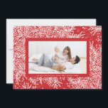 Candy Apple Red Ice White Snowflake Foto Border Feiertagskarte<br><div class="desc">Candy Apple Red Ice White Snowflake Foto Border Holiday Card *Bitte kontaktieren Sie uns für zusätzliche Schreibwaren oder Karo in unseren Weihnachtsfeiertagssammlungen</div>