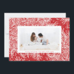 Candy Apple Red Ice White Snowflake Foto Rahmen Feiertagskarte<br><div class="desc">Candy Apple Red | Ice White Snowflake Foto Frame Holiday Card *Bitte kontaktieren Sie uns für weitere Büromaterial oder Karo in unseren Weihnachtsbädern</div>