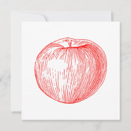 Candy Apple Red Letterpress Apple