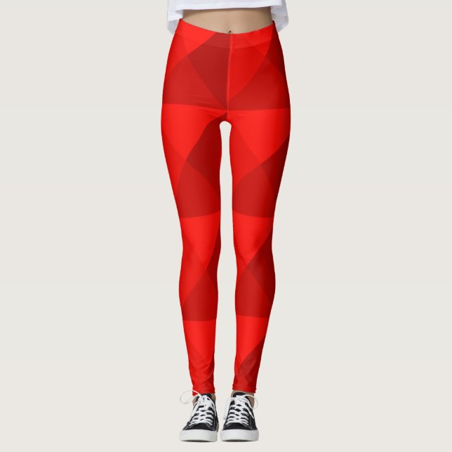 Candy Apple Red Pyramids Leggings (Vorderseite)