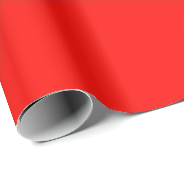 Candy Apple Red Solid Color | Classic | elegant Geschenkpapier (Rolleneckpunkt)