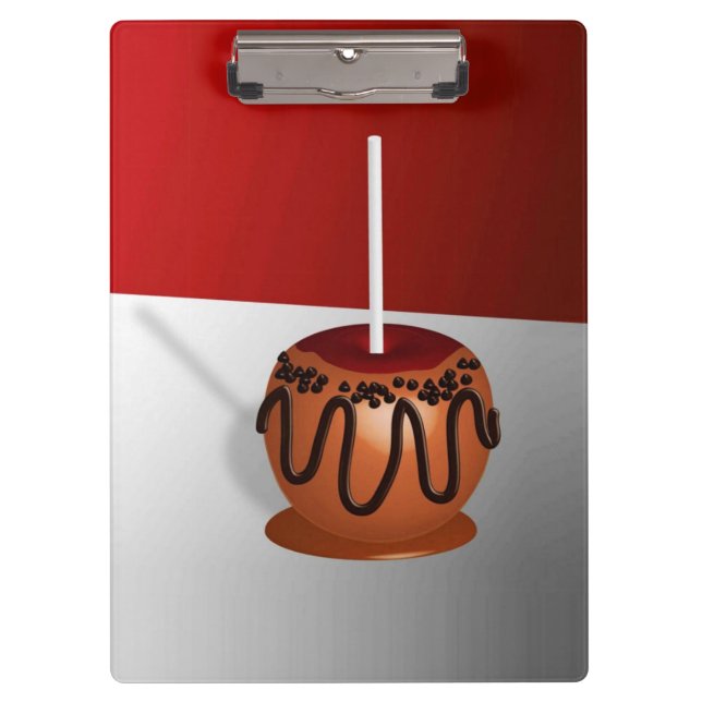 Candy Apple, rot und karamellfarben Klemmbrett (Vorderseite)