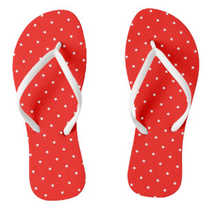 Candy Apple Rot-weiße Punkte Flip Flops