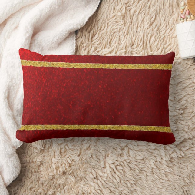 Candy Apples Rot Gold  Lendenkissen (Decke)