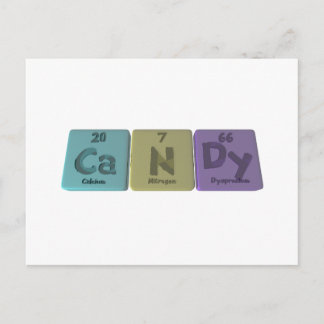 Candy as Calcium Nitrogen Dysprodium Postkarte
