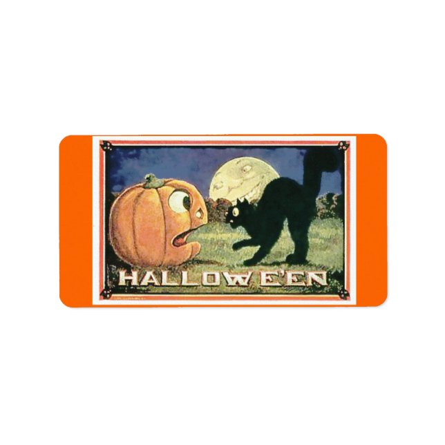 Candy Bag Halloween Adressaufkleber (Vorne)