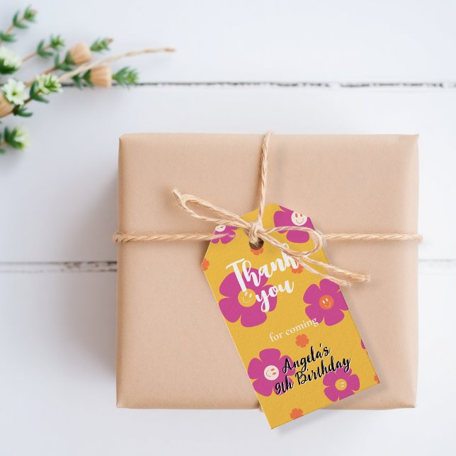 Candy bag labels for Daisy Rainbow birthday  Geschenkanhänger (Von Creator hochgeladen)