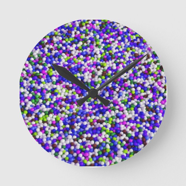 Candy Balls 2 Runde Wanduhr (Vorderseite)
