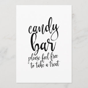 Candy Bar Affordable Calligraphy Wedding Sign Einladung