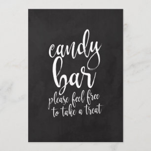 Candy Bar Affordable Chalboard Wedding Sign Einladung